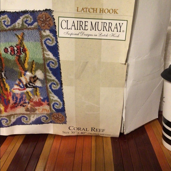 Bernat Latch Hook Coral Reef Rug Wall Hanging 30” x 40”.  READ DESCRIPTION - Picture 4 of 7